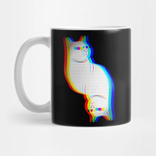 Dual Glitch Cat Video Mug